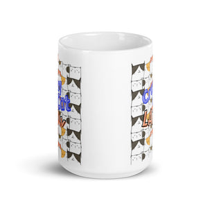 Cute Crazy Cat Lady White glossy Coffee mug