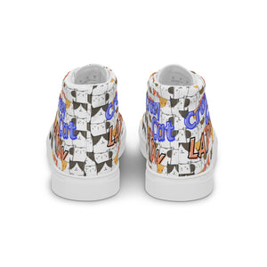 Crazy Cat Lady Women’s high top canvas shoes