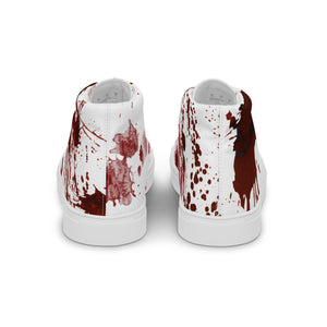 Covered in Blood Women’s high top canvas shoes Gift for Horror Fans