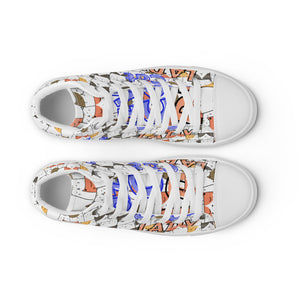 Crazy Cat Lady Women’s high top canvas shoes