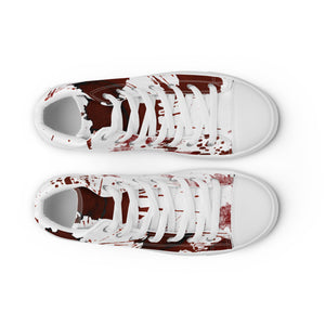 Covered in Blood Women’s high top canvas shoes Gift for Horror Fans