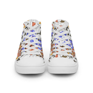 Crazy Cat Lady Women’s high top canvas shoes