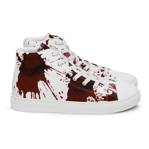 Covered in Blood Women’s high top canvas shoes Gift for Horror Fans