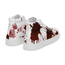 Load image into Gallery viewer, Covered in Blood Women’s high top canvas shoes Gift for Horror Fans
