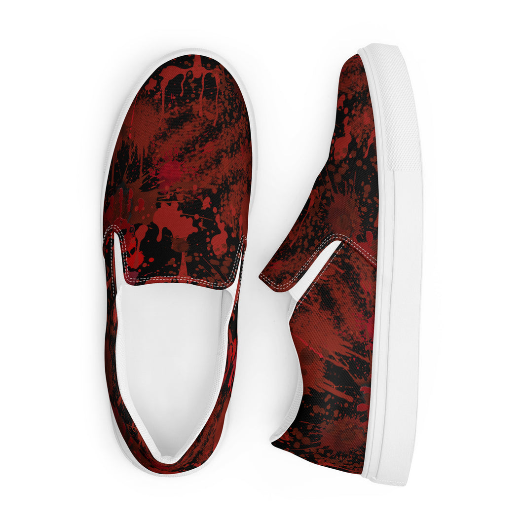 Blood Splatter Women’s slip-on canvas shoes